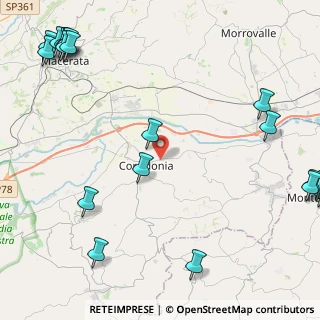 Mappa Viale Niccolai, 62014 Corridonia MC, Italia (7.109)