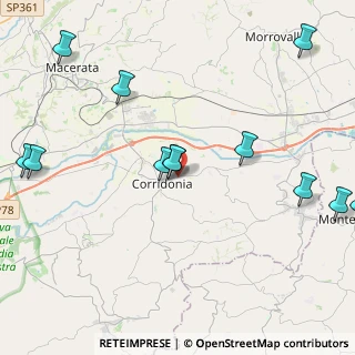 Mappa Viale Niccolai, 62014 Corridonia MC, Italia (5.45333)