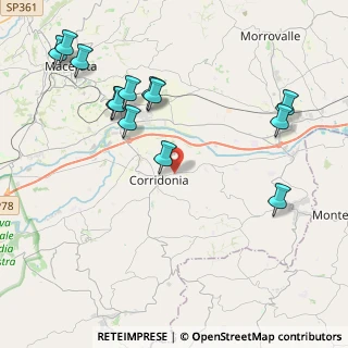 Mappa Viale Niccolai, 62014 Corridonia MC, Italia (4.88231)