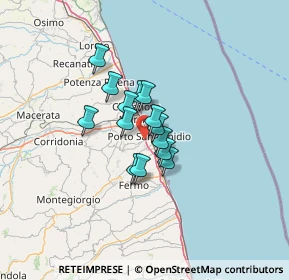 Mappa Via Monti della Laga, 63821 Porto Sant'Elpidio FM, Italia (8.04286)