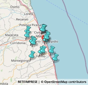 Mappa Via Monti della Laga, 63821 Porto Sant'Elpidio FM, Italia (9.06438)