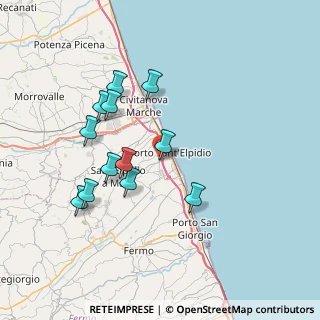 Mappa Via Monti della Laga, 63821 Porto Sant'Elpidio FM, Italia (7.09917)