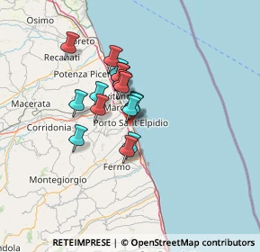 Mappa 63018 Porto Sant'Elpidio FM, Italia (9.37625)