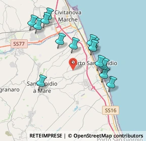 Mappa SP Corvese, 63821 Porto Sant'Elpidio FM, Italia (3.93929)