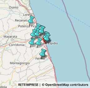 Mappa Piazza Dante Alighieri, 63821 Porto Sant'Elpidio FM, Italia (7.17357)