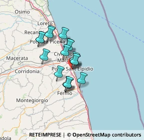 Mappa Via dei Tigli, 63821 Porto Sant'Elpidio FM, Italia (9.84176)