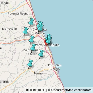 Mappa Via dei Tigli, 63821 Porto Sant'Elpidio FM, Italia (5.76333)