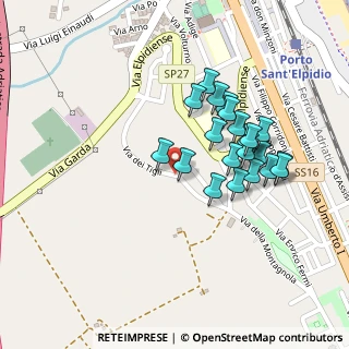 Mappa Via dei Tigli, 63821 Porto Sant'Elpidio FM, Italia (0.20455)