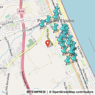 Mappa Via dei Tigli, 63821 Porto Sant'Elpidio FM, Italia (0.5055)