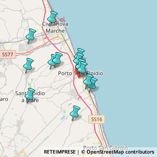 Mappa Via dei Tigli, 63821 Porto Sant'Elpidio FM, Italia (3.41538)