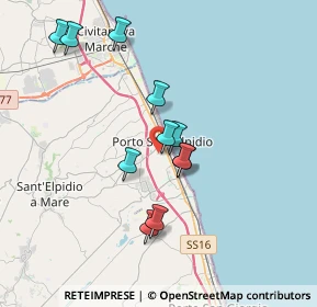 Mappa Via dei Tigli, 63821 Porto Sant'Elpidio FM, Italia (3.36909)