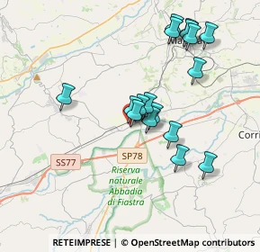 Mappa SP 77, 62010 Casette Verdini MC (3.54941)