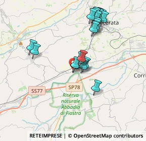 Mappa SP 77, 62010 Casette Verdini MC (3.798)