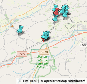 Mappa SP 77, 62010 Casette Verdini MC (3.98611)