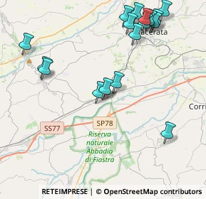 Mappa SP 77, 62010 Casette Verdini MC (5.04588)