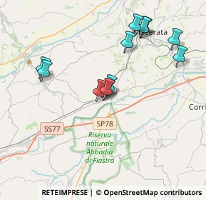 Mappa SP 77, 62010 Casette Verdini MC (4.04909)