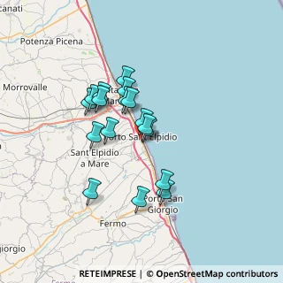Mappa Via Carlo Goldoni, 63821 Porto Sant'Elpidio FM, Italia (5.68882)