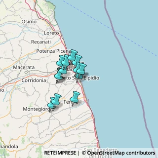 Mappa Via Carlo Goldoni, 63821 Porto Sant'Elpidio FM, Italia (8.73615)