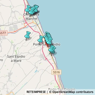 Mappa Via Carlo Goldoni, 63821 Porto Sant'Elpidio FM, Italia (3.36625)