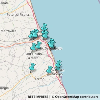 Mappa Via San Francesco D'Assisi, 63821 Porto Sant'Elpidio FM, Italia (5.72412)