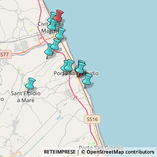 Mappa Via San Francesco D'Assisi, 63821 Porto Sant'Elpidio FM, Italia (3.515)
