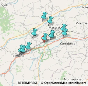 Mappa Via V. Vecchietti, 62010 Casette Verdini MC, Italia (6.205)