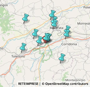 Mappa Via V. Vecchietti, 62010 Casette Verdini MC, Italia (5.61692)