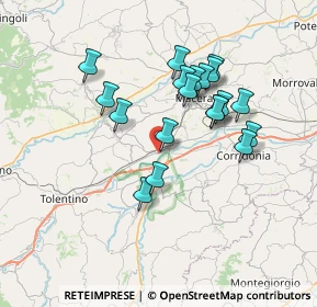 Mappa Via V. Vecchietti, 62010 Casette Verdini MC, Italia (6.53895)