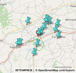 Mappa Via V. Vecchietti, 62010 Casette Verdini MC, Italia (6.26786)