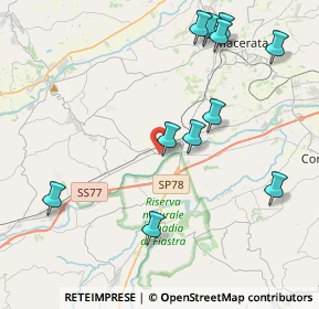 Mappa Via V. Vecchietti, 62010 Casette Verdini MC, Italia (4.74636)