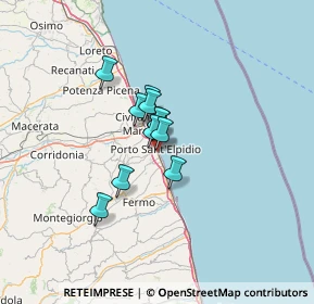 Mappa Via Andrea Doria, 63821 Porto Sant'Elpidio FM, Italia (7.74545)