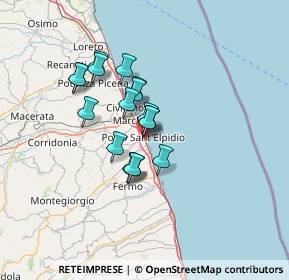 Mappa Via Andrea Doria, 63821 Porto Sant'Elpidio FM, Italia (10.11882)