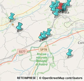 Mappa Piazza M Costa Sabatucci, 62010 Casette Verdini MC, Italia (5.13706)