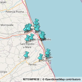 Mappa Piazza F.lli D'Angelo, 63821 Porto Sant'Elpidio FM, Italia (5.73118)