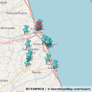 Mappa Piazza F.lli D'Angelo, 63821 Porto Sant'Elpidio FM, Italia (6.24733)
