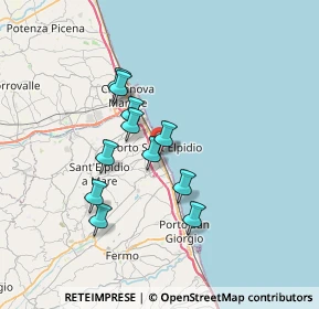 Mappa Piazza F.lli D'Angelo, 63821 Porto Sant'Elpidio FM, Italia (5.83273)