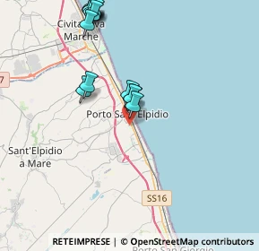 Mappa Via Giuseppe Giusti, 63821 Porto Sant'Elpidio FM, Italia (4.66733)