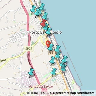 Mappa Via Giuseppe Giusti, 63821 Porto Sant'Elpidio FM, Italia (1.091)