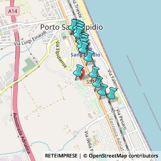Mappa Via Giuseppe Giusti, 63821 Porto Sant'Elpidio FM, Italia (0.428)