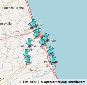 Mappa Via Giuseppe Giusti, 63821 Porto Sant'Elpidio FM, Italia (5.76182)