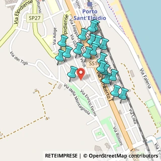 Mappa Via Giuseppe Giusti, 63821 Porto Sant'Elpidio FM, Italia (0.204)