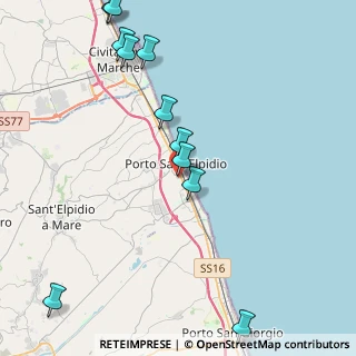 Mappa Via Giuseppe Giusti, 63821 Porto Sant'Elpidio FM, Italia (5.28182)
