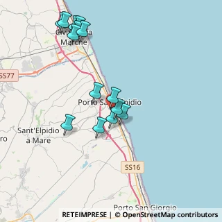 Mappa Via Giuseppe Giusti, 63821 Porto Sant'Elpidio FM, Italia (4.18)