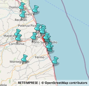 Mappa Via Giuseppe Giusti, 63821 Porto Sant'Elpidio FM, Italia (13.48733)