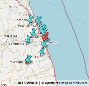 Mappa Via Enrico Fermi, 63821 Porto Sant'Elpidio FM, Italia (10.59083)