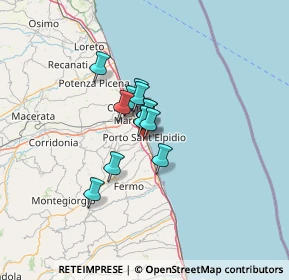 Mappa Via Giuseppe Giusti, 63821 Porto Sant'Elpidio FM, Italia (7.57833)