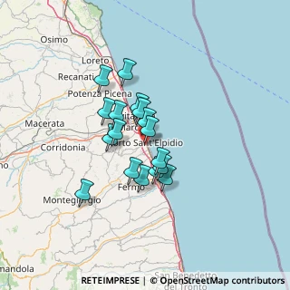 Mappa Via Giuseppe Giusti, 63821 Porto Sant'Elpidio FM, Italia (9.95529)