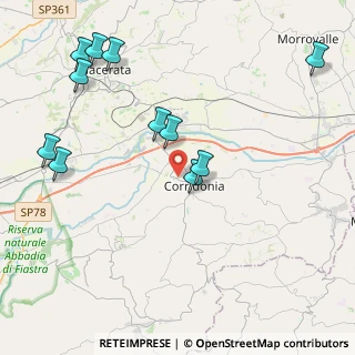 Mappa Via Zegalara, 62014 Corridonia MC, Italia (4.94182)