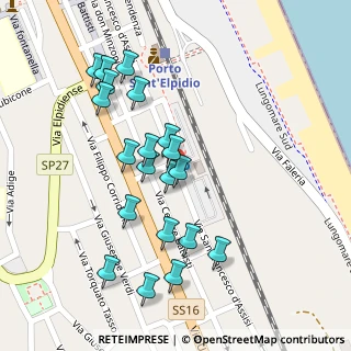 Mappa Via Guglielmo Oberdan, 63821 Porto Sant'Elpidio FM, Italia (0.121)