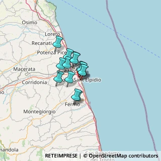 Mappa Via Guglielmo Oberdan, 63821 Porto Sant'Elpidio FM, Italia (7.21429)